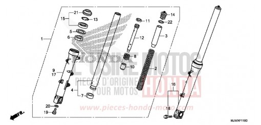 GABEL, VORNE CB500XAJ de 2018